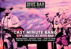 Last Minute Band at Dive Bar for Certified Angus Beef Steak Night