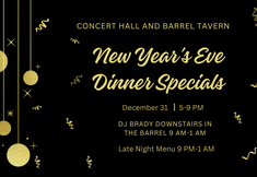 New Year's Eve Specials & DJ Brady