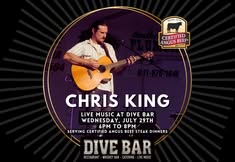 Chris King at Dive Bar for Certified Angus Beef Steak Night