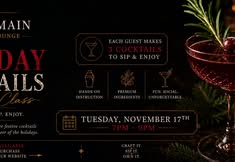 Mixology Class: Holiday Cocktails
