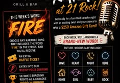 Word of the Week Karaoke at 21 Rock