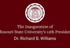 Inauguration of MSU President Dr. Richard B. Williams