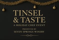 Tinsel & Taste: A Holiday Chef Event