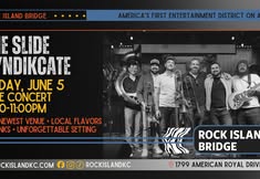 The Slide SyndiKCate: FREE Concert at Rock Island Bridge on Friday, June 5, 8-11PM