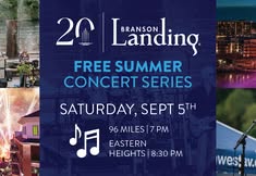 Branson Landing FREE Summer Concert Series | 96 Miles & Eastern Heights