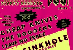 Black Market Kidney Surgeon w/ BOOF, Cheap Knives, the Boogens, Leave No Trace